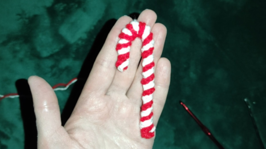 Різдвяний посох з ниток